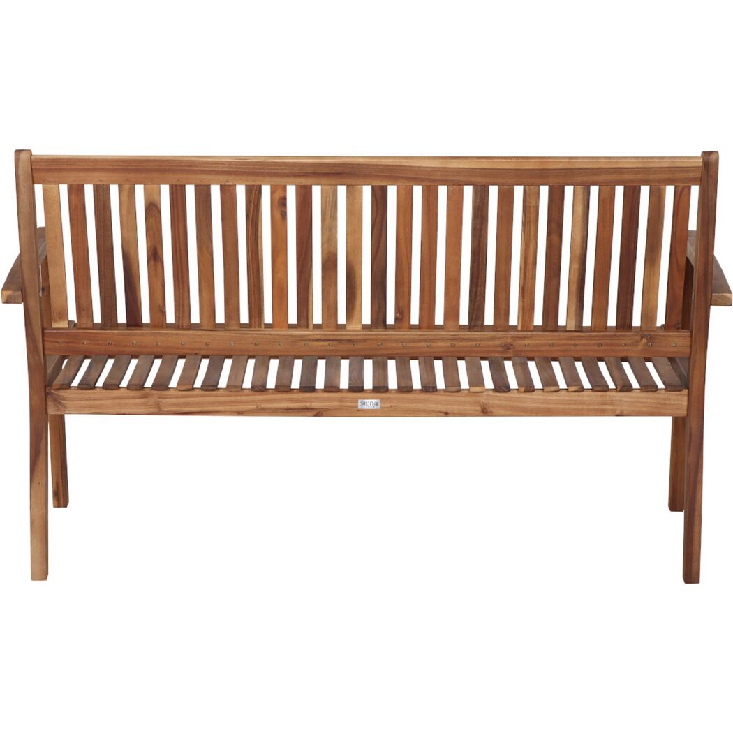 Gartenbank 'Paleros' 3-Sitzer Akazienholz braun 150 x 92,5 x 62 cm