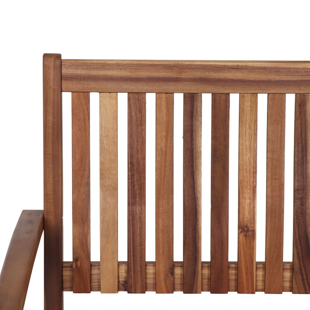 Gartenbank 'Paleros' 3-Sitzer Akazienholz braun 150 x 92,5 x 62 cm