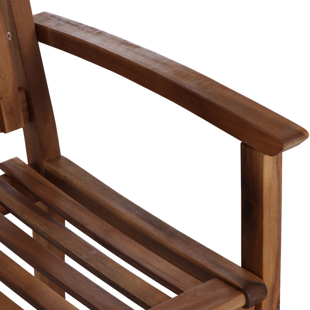 Gartenbank 'Paleros' 3-Sitzer Akazienholz braun 150 x 92,5 x 62 cm