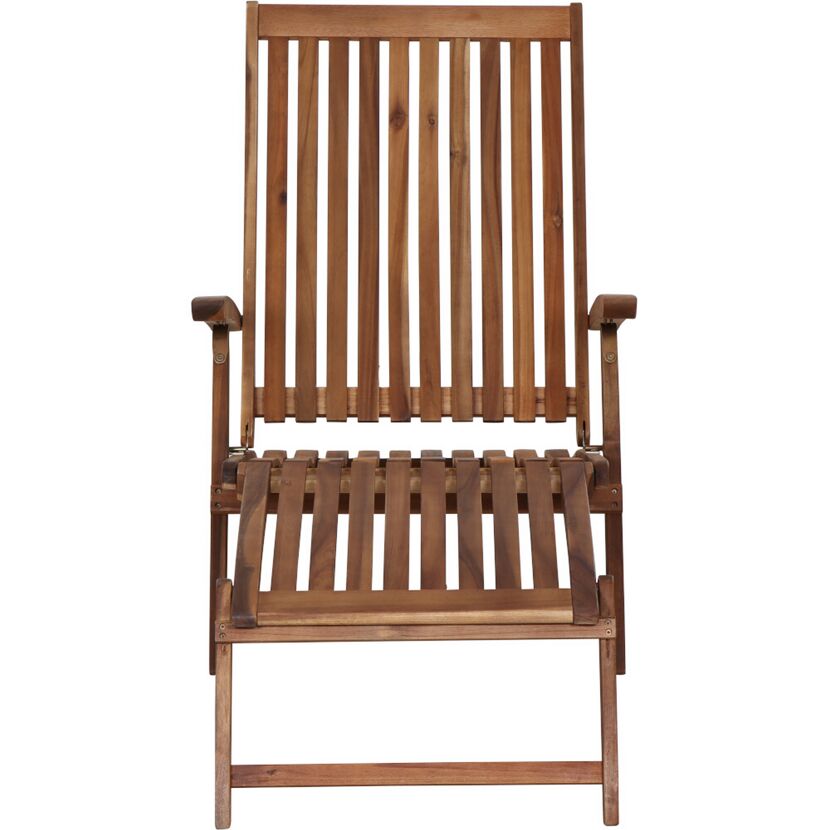 Liegestuhl 'Paleros' klappbar Akazienholz braun 60 x 90 x 147 cm