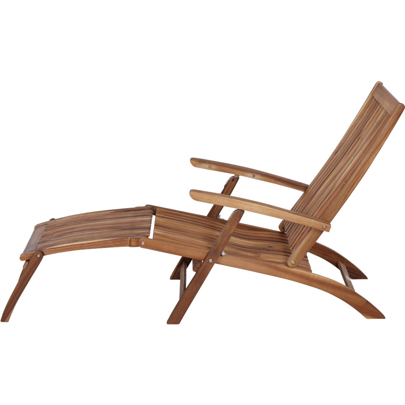 Liegestuhl 'Paleros' klappbar Akazienholz braun 60 x 90 x 147 cm