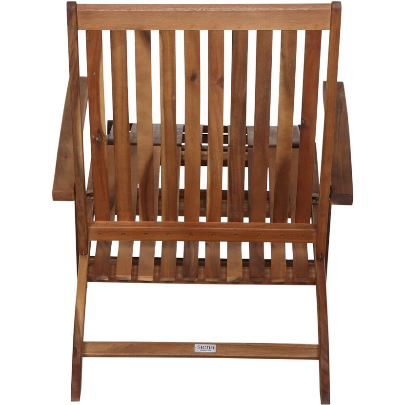 Liegestuhl 'Paleros' klappbar Akazienholz braun 60 x 90 x 147 cm