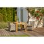Tisch Paleros Dining 160x90x75 cm mit Stühlen auf einer Terrasse