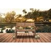 Gartenbank 'Loreo' 2-Sitzer Teakholz braun 124 x 90 x 60 cm