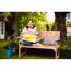 Gartenbank 'Loreo' 2-Sitzer Teakholz braun 124 x 90 x 60 cm