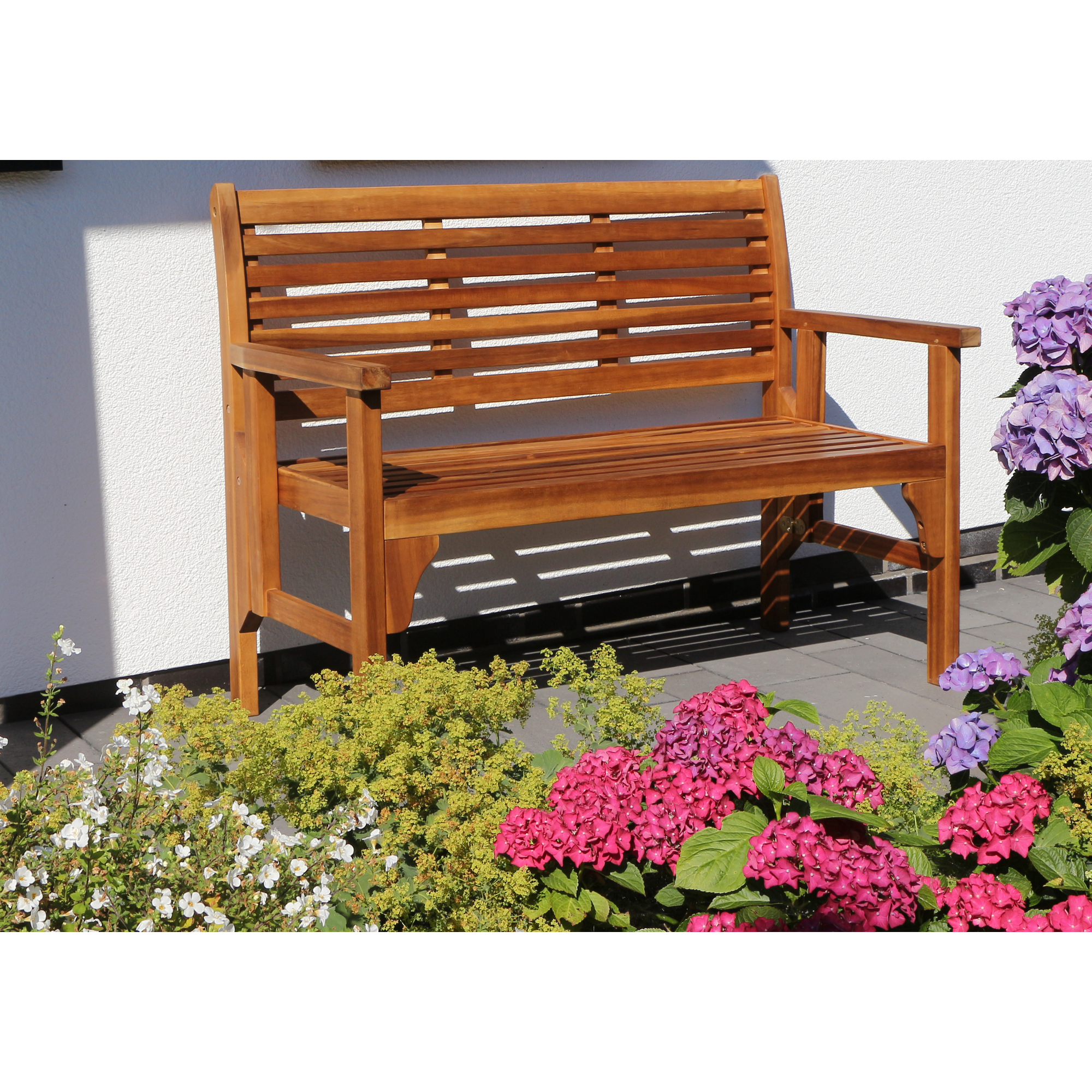 Gartenbank 'Lovera' natur 59,5 x 120 x 90 cm