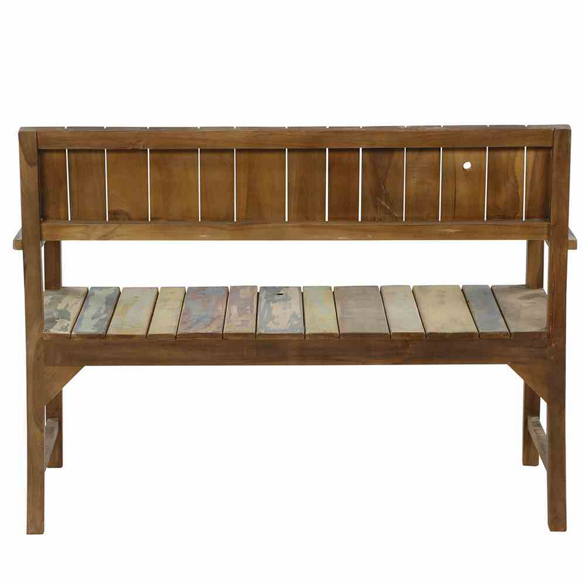 Gartenbank 'Palu' 2-Sitzer Teakholz braun 124 x 90 x 57 cm