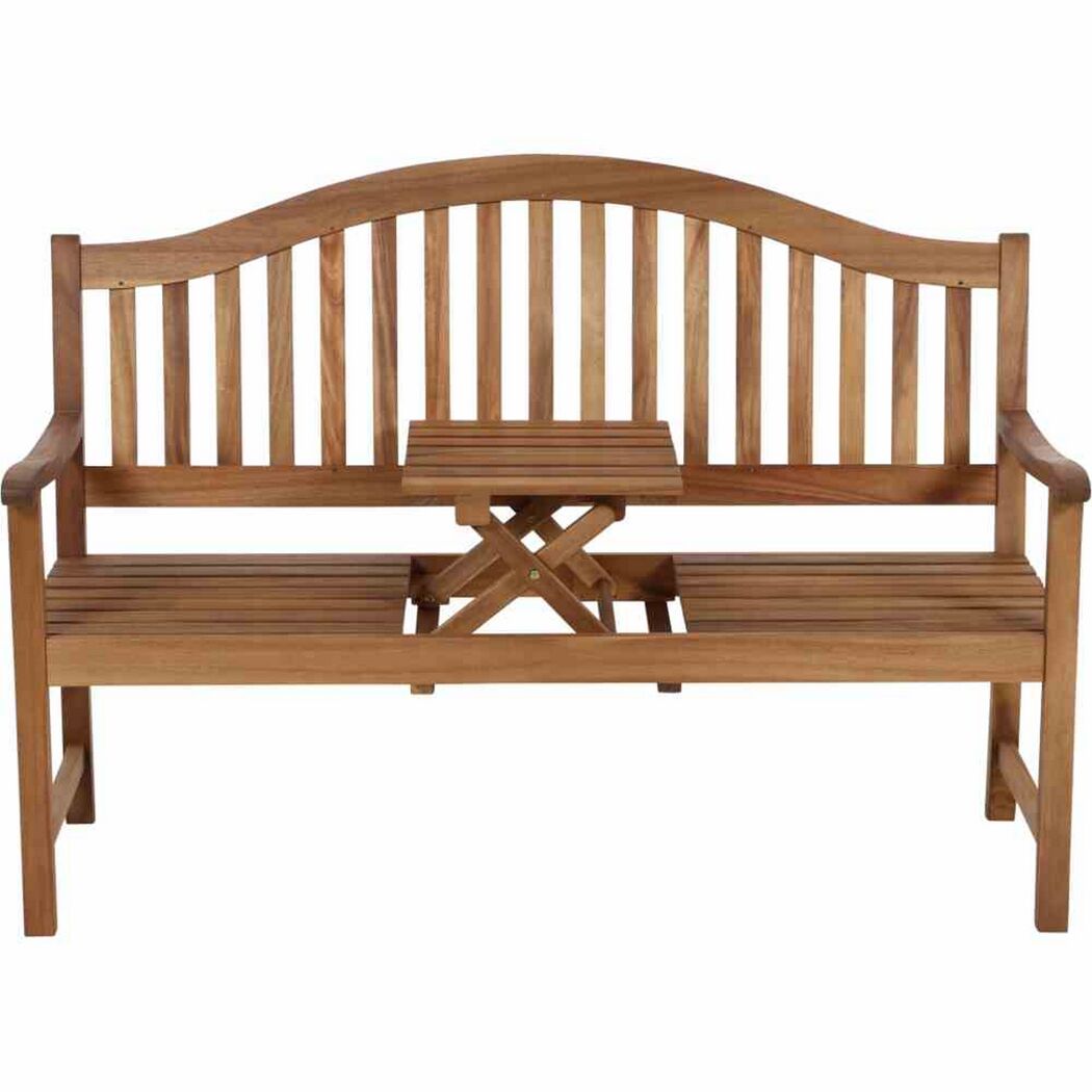 Gartenbank 'Pisa' 3-Sitzer Akazienholz braun 150 x 104 x 66 cm