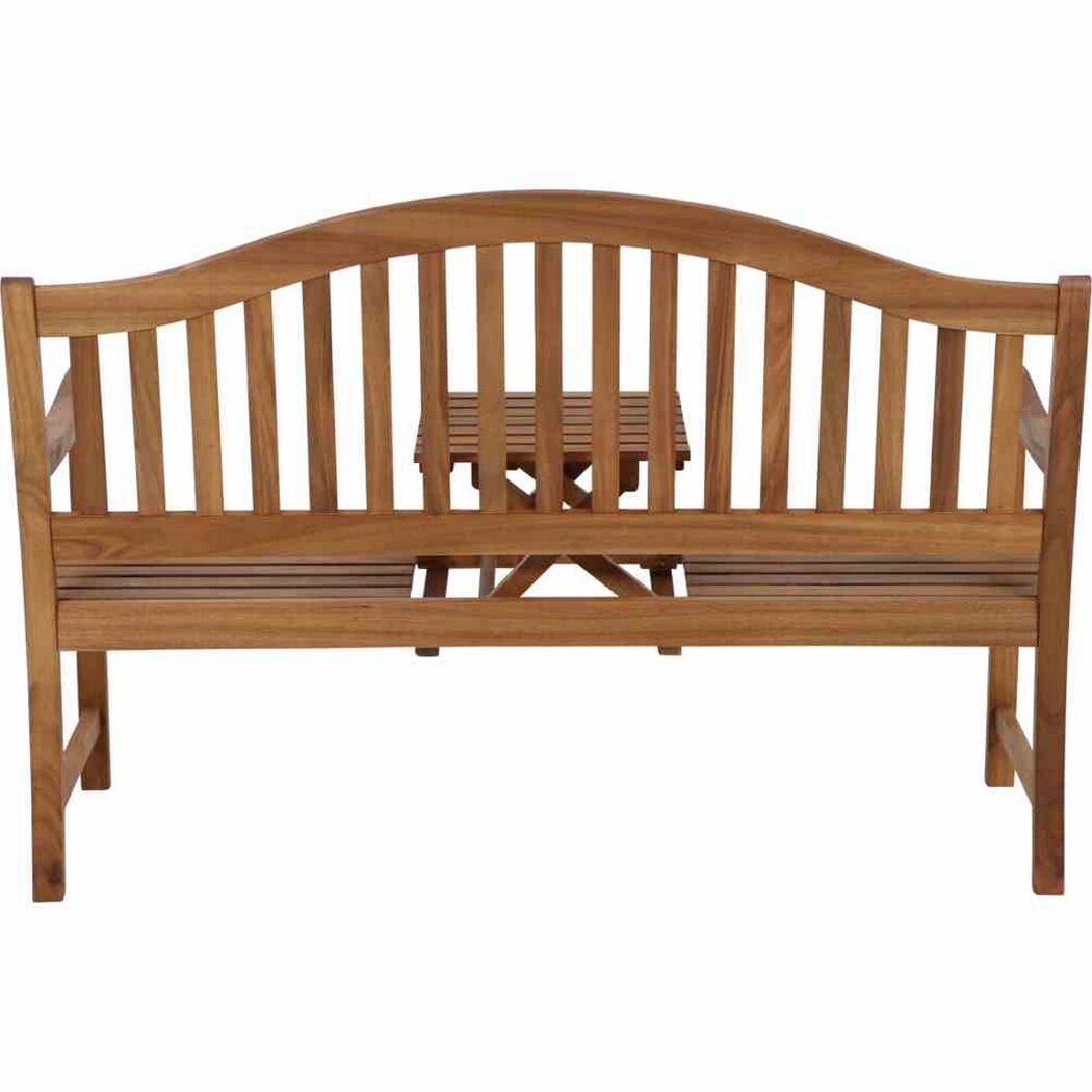 Gartenbank 'Pisa' 3-Sitzer Akazienholz braun 150 x 104 x 66 cm