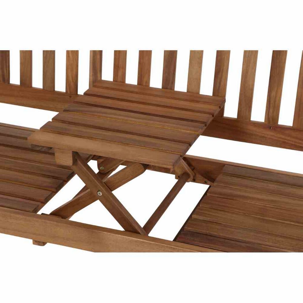 Gartenbank 'Pisa' 3-Sitzer Akazienholz braun 150 x 104 x 66 cm