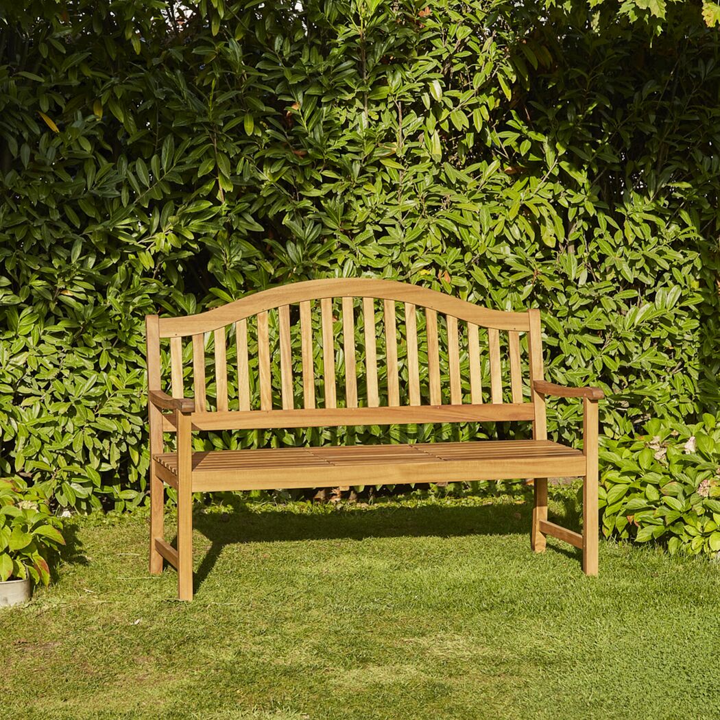 Gartenbank 'Pisa' 3-Sitzer Akazienholz braun 150 x 104 x 66 cm