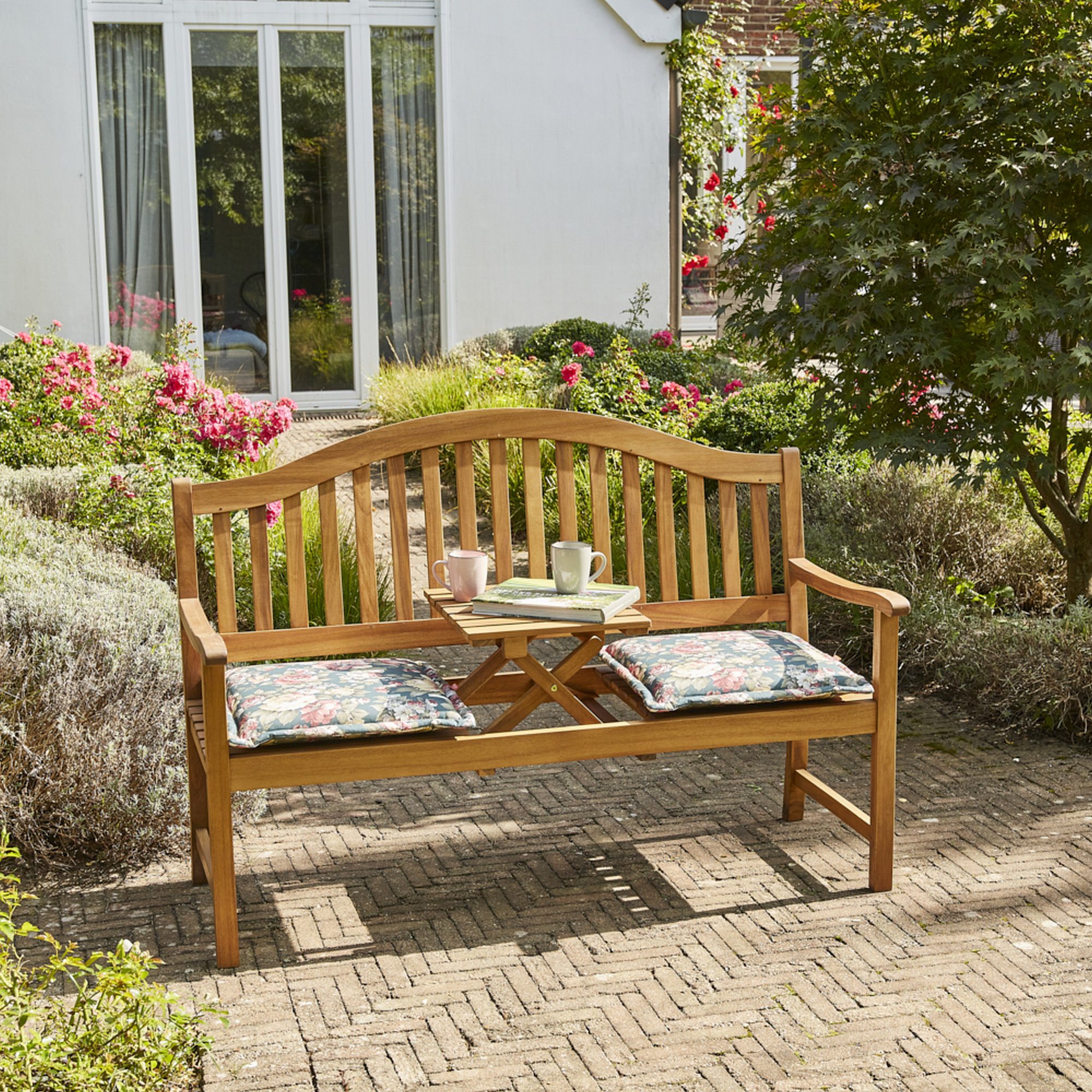 Gartenbank 'Pisa' natur 66 x 150 x 104 cm