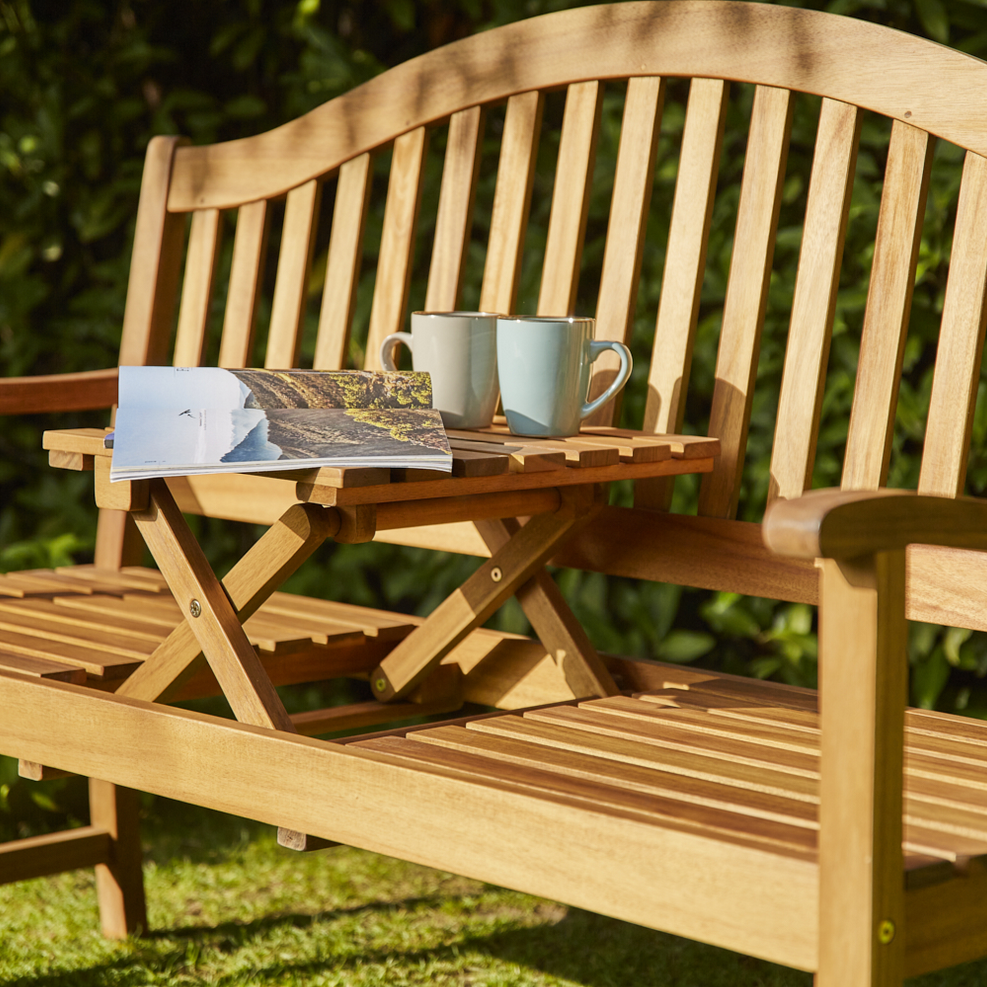 Gartenbank 'Pisa' natur 66 x 150 x 104 cm