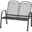 Gartenbank 'Elda' 2-Sitzer Stahl anthrazit 65 x 94 x 107,5 cm