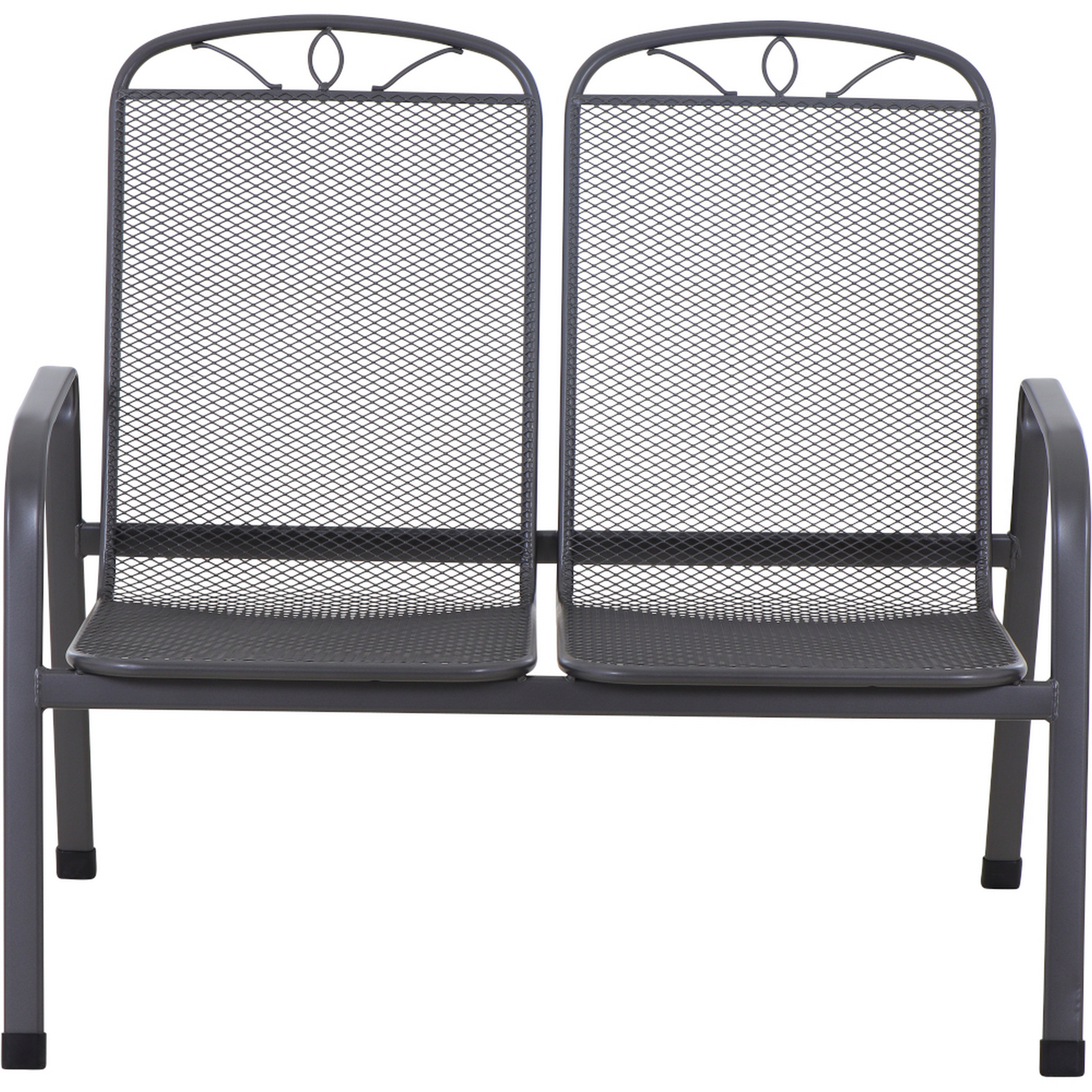 Gartenbank 'Elda' matt-anthrazit 95 x 66 x 108 cm