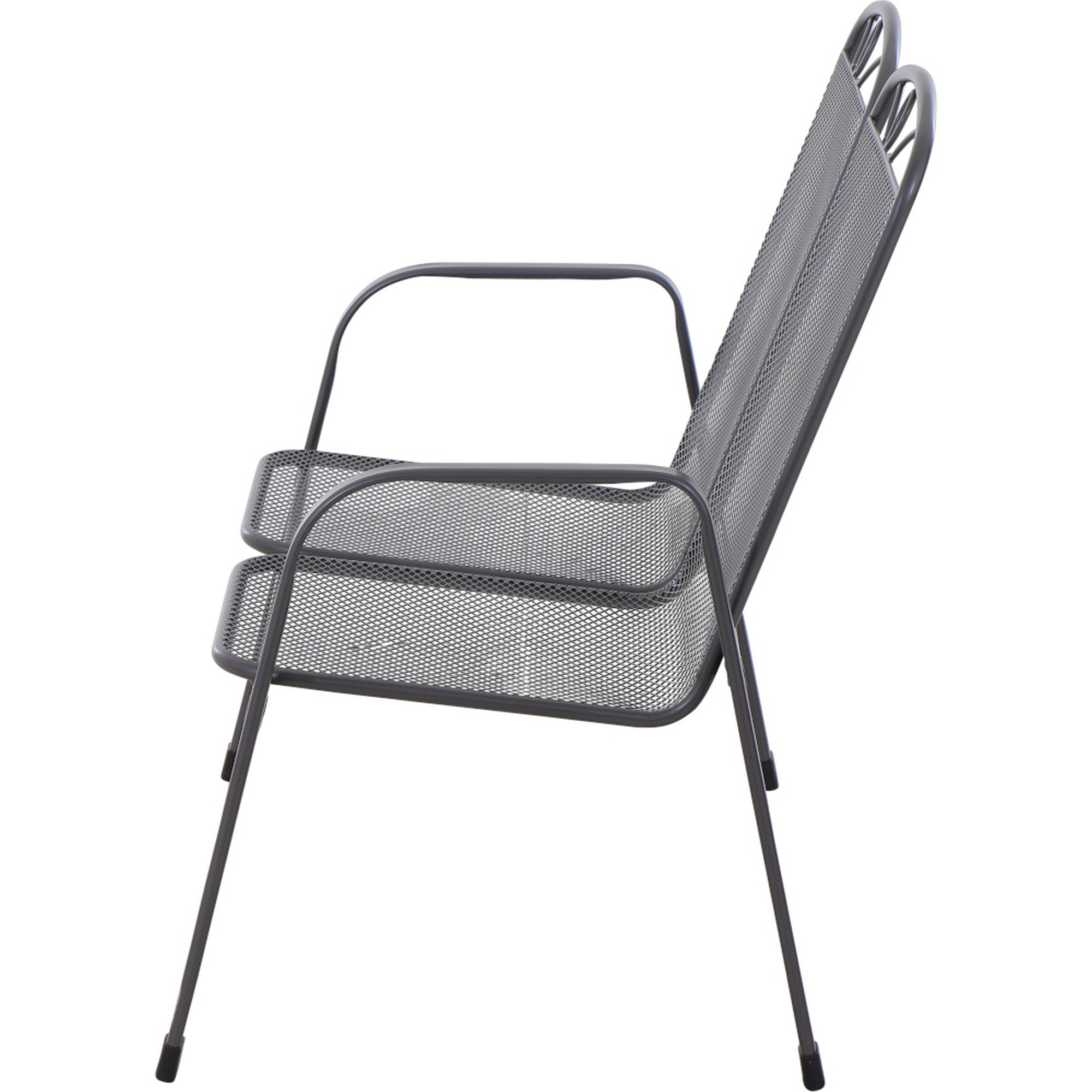 Gartenbank 'Elda' matt-anthrazit 95 x 66 x 108 cm