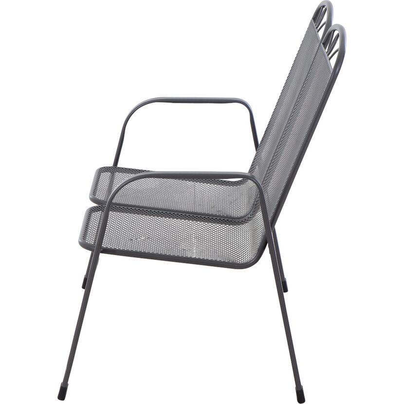 Gartenbank 'Elda' 2-Sitzer Stahl anthrazit 65 x 94 x 107,5 cm
