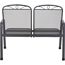 Gartenbank 'Elda' 2-Sitzer Stahl anthrazit 65 x 94 x 107,5 cm
