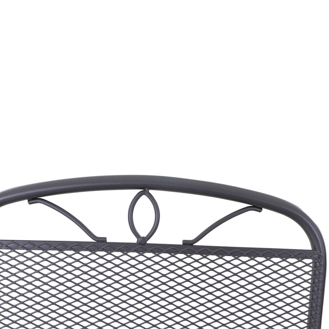 Gartenbank 'Elda' 2-Sitzer Stahl anthrazit 65 x 94 x 107,5 cm