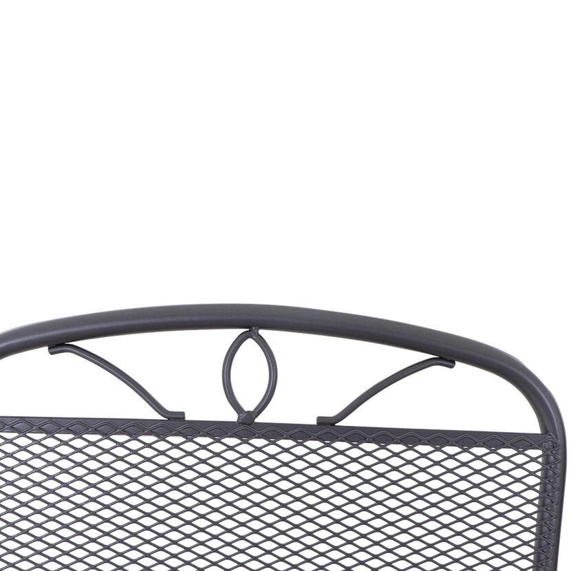 Gartenbank 'Elda' 2-Sitzer Stahl anthrazit 65 x 94 x 107,5 cm