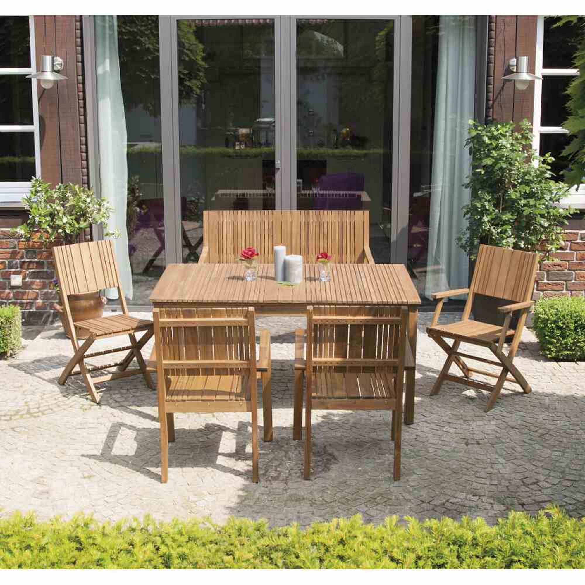 Klappstuhl 'Falun' braun 57 x 46 x 88 cm