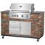 Gasgrill mit Unterschrank und Rollen