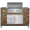 Gasgrill mit Unterschrank und Rollen