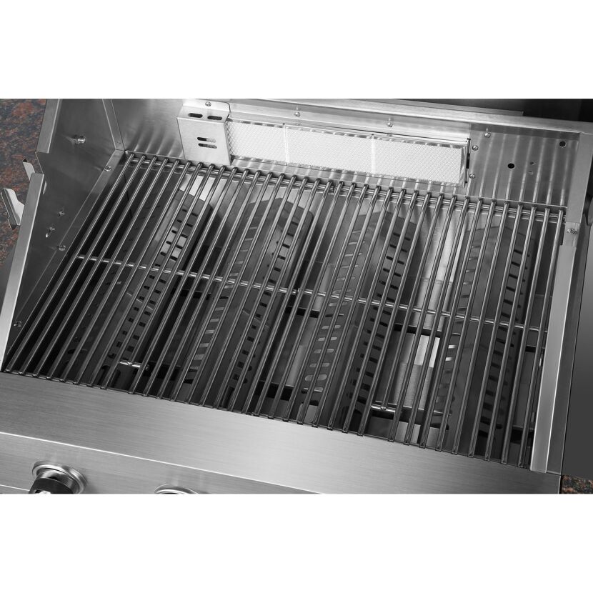Edelstahlgrill mit Grillrost