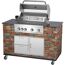 Gasgrill mit Steinen verkleidet