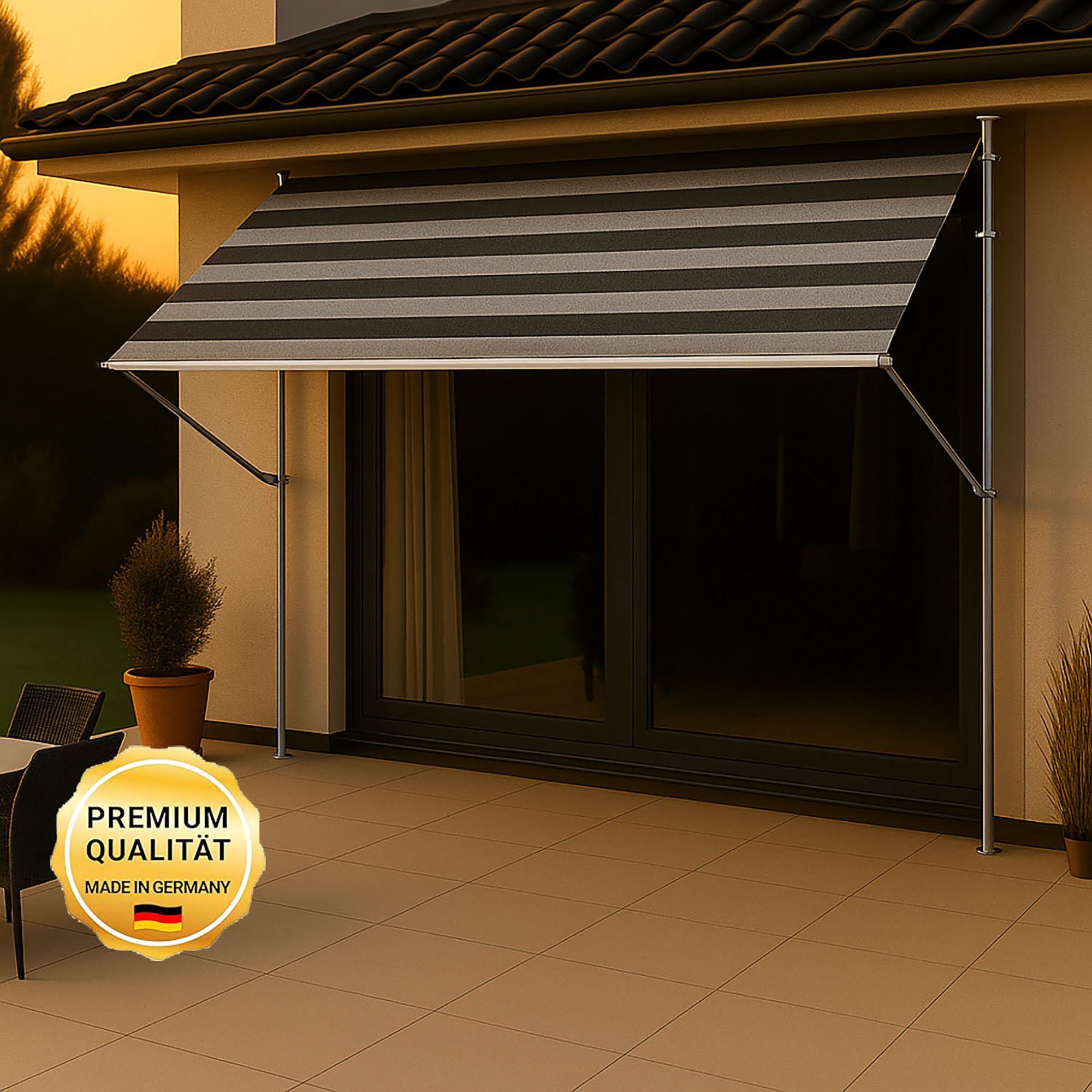 Klemmmarkise 'Premium' wasserabweisend 200 x 170 cm