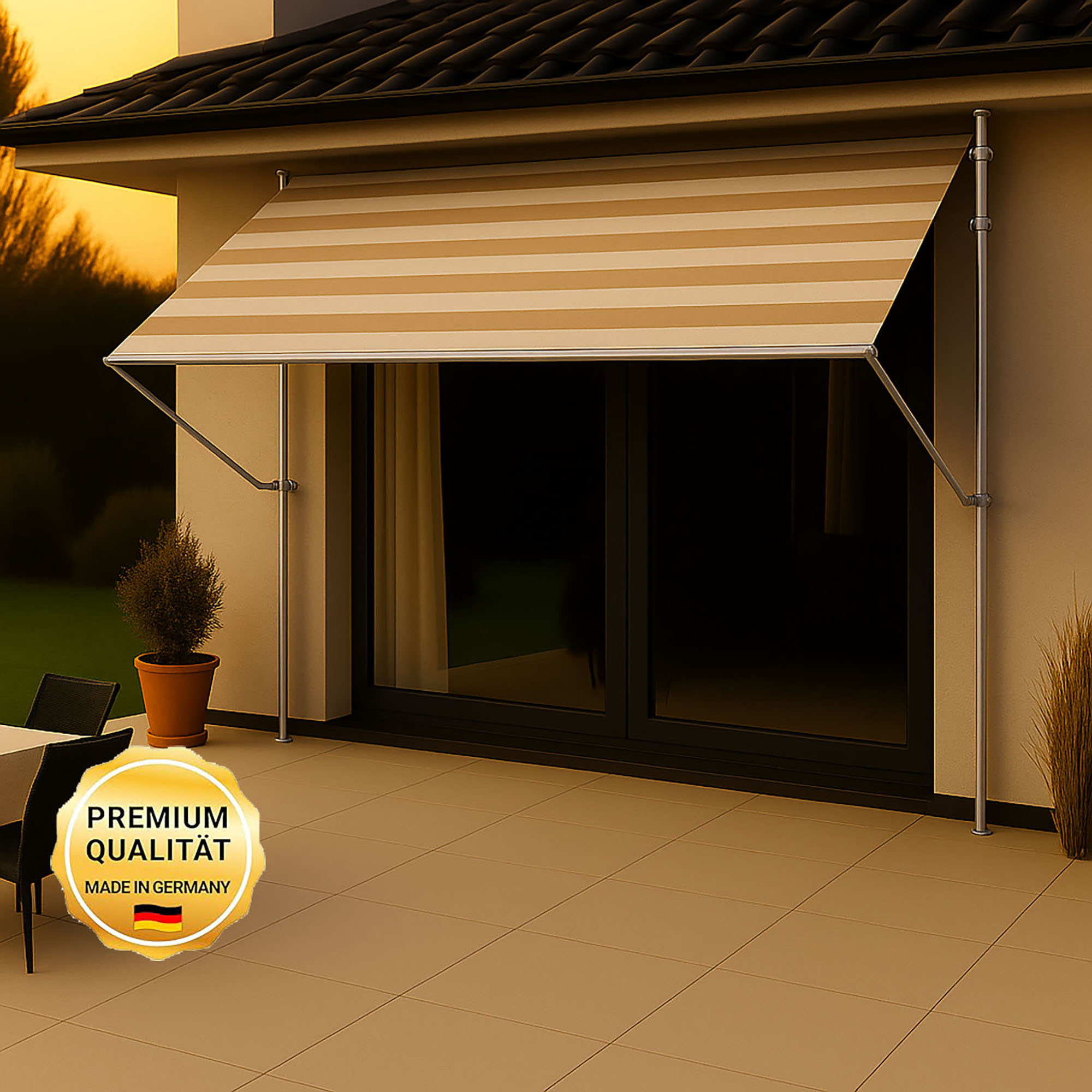 Klemmmarkise 'Premium' wasserabweisend 200 x 170 cm