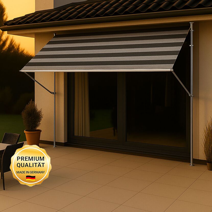 Klemmmarkise 'Premium' wasserabweisend 350 x 170 cm