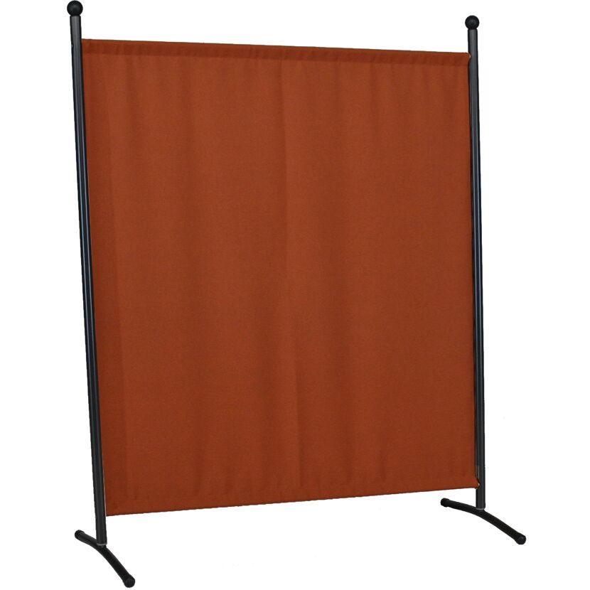 Terracottafarbene Stellwand