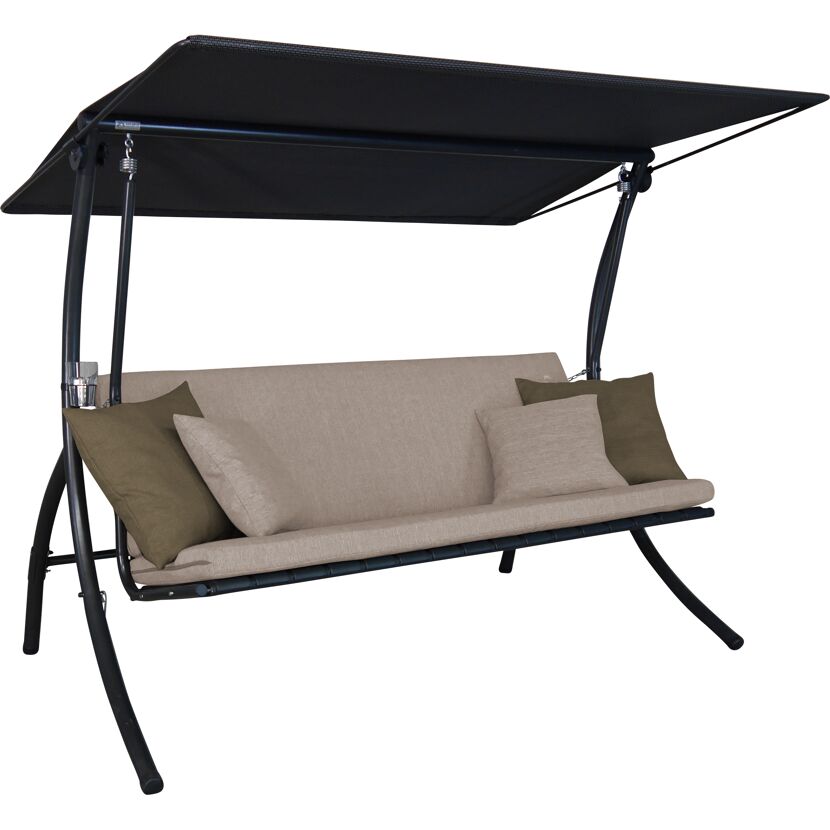 Hollywoodschaukel 'Motion Smart' 3-Sitzer beige 210 x 160 x 145 cm