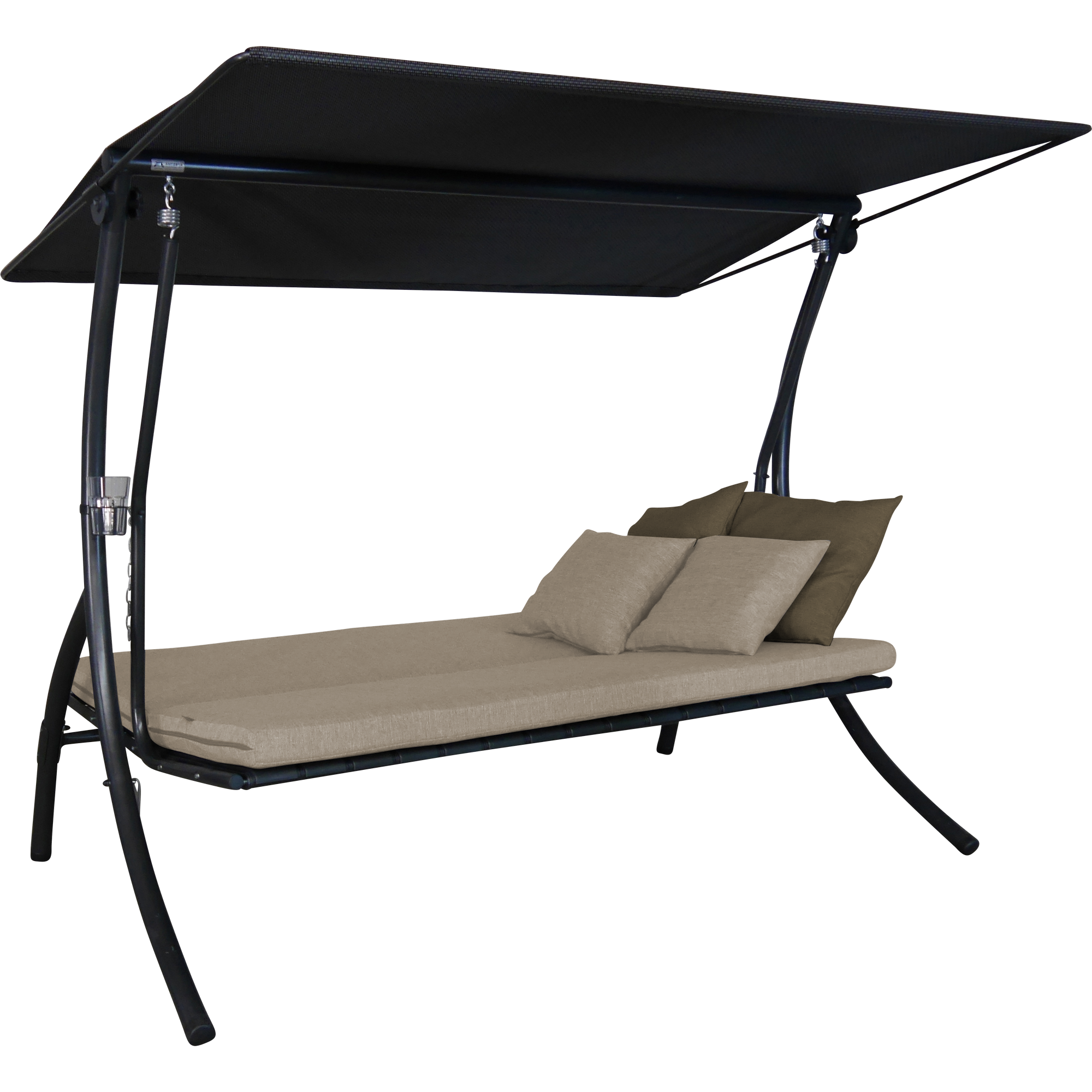 Hollywoodschaukel 'Motion Smart' 3-Sitzer beige 210 x 160 x 145 cm