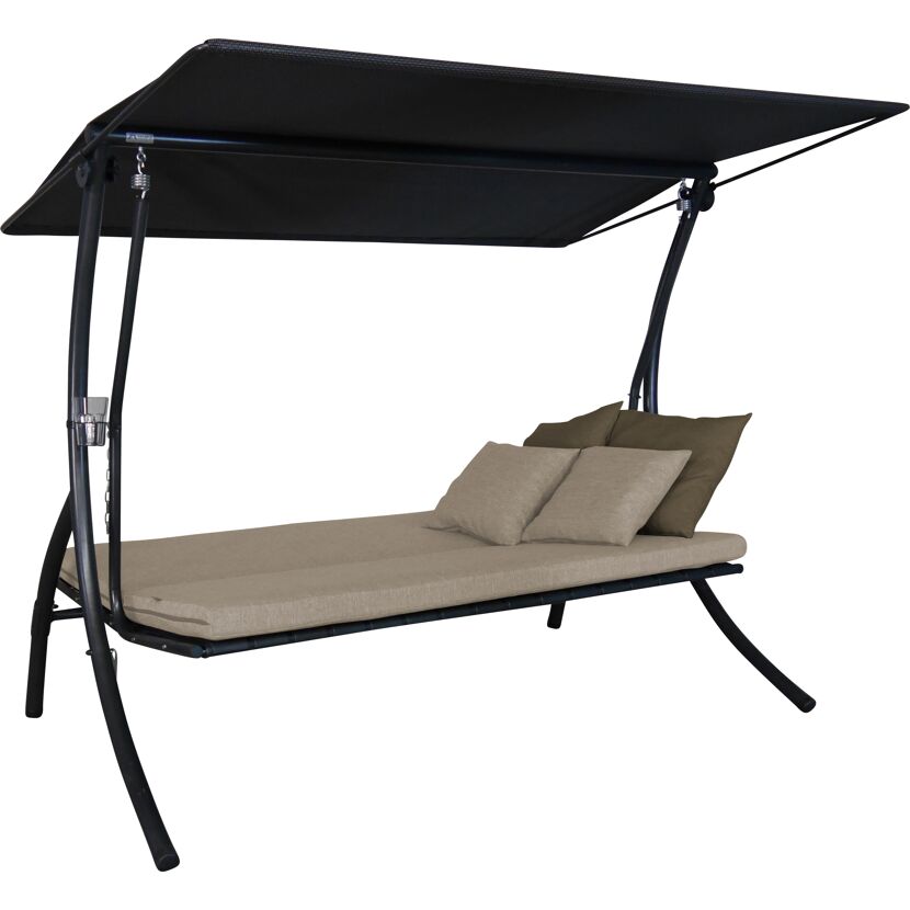 Hollywoodschaukel 'Motion Smart' 3-Sitzer beige 210 x 160 x 145 cm