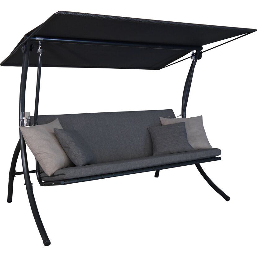 Hollywoodschaukel 'Motion Smart' 3-Sitzer grau 210 x 160 x 145 cm