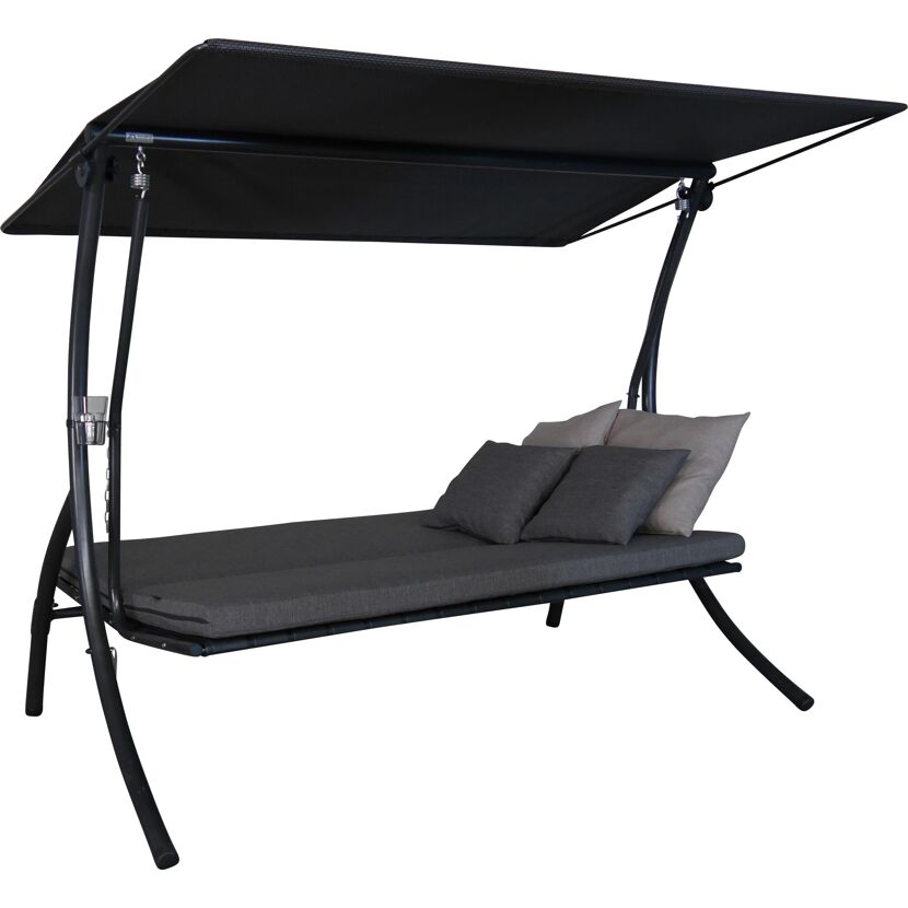 Hollywoodschaukel 'Motion Smart' 3-Sitzer grau 210 x 160 x 145 cm