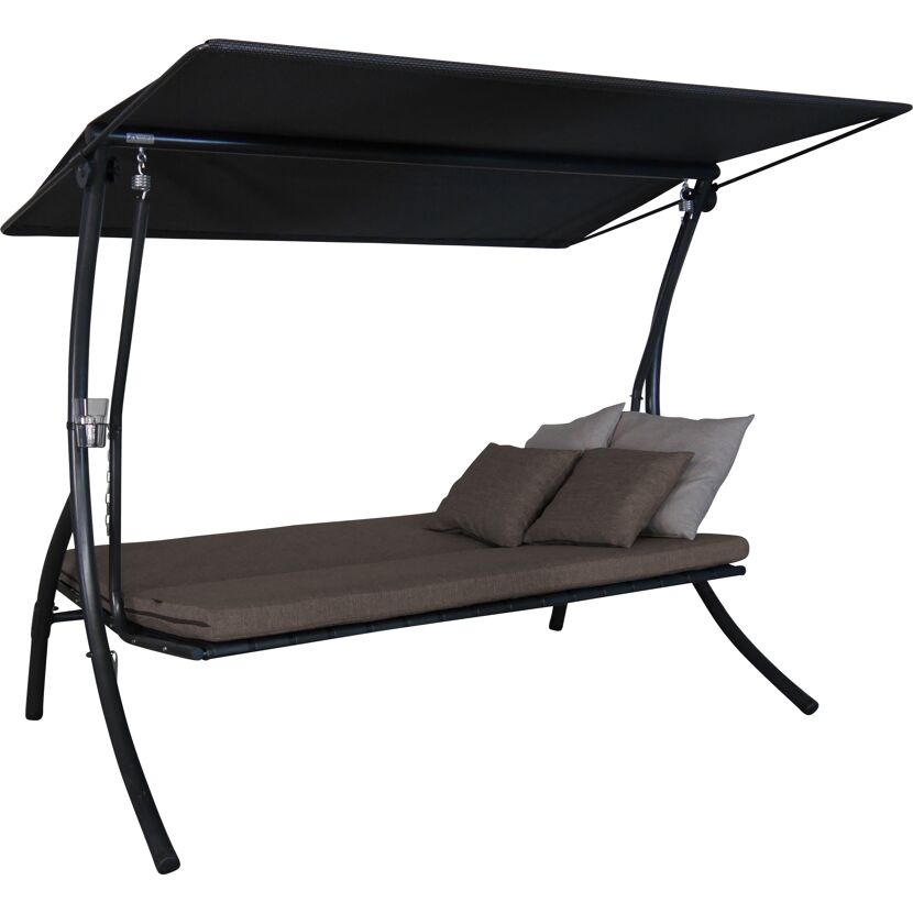 Hollywoodschaukel 'Motion Smart' 3-Sitzer taupe 210 x 160 x 145 cm