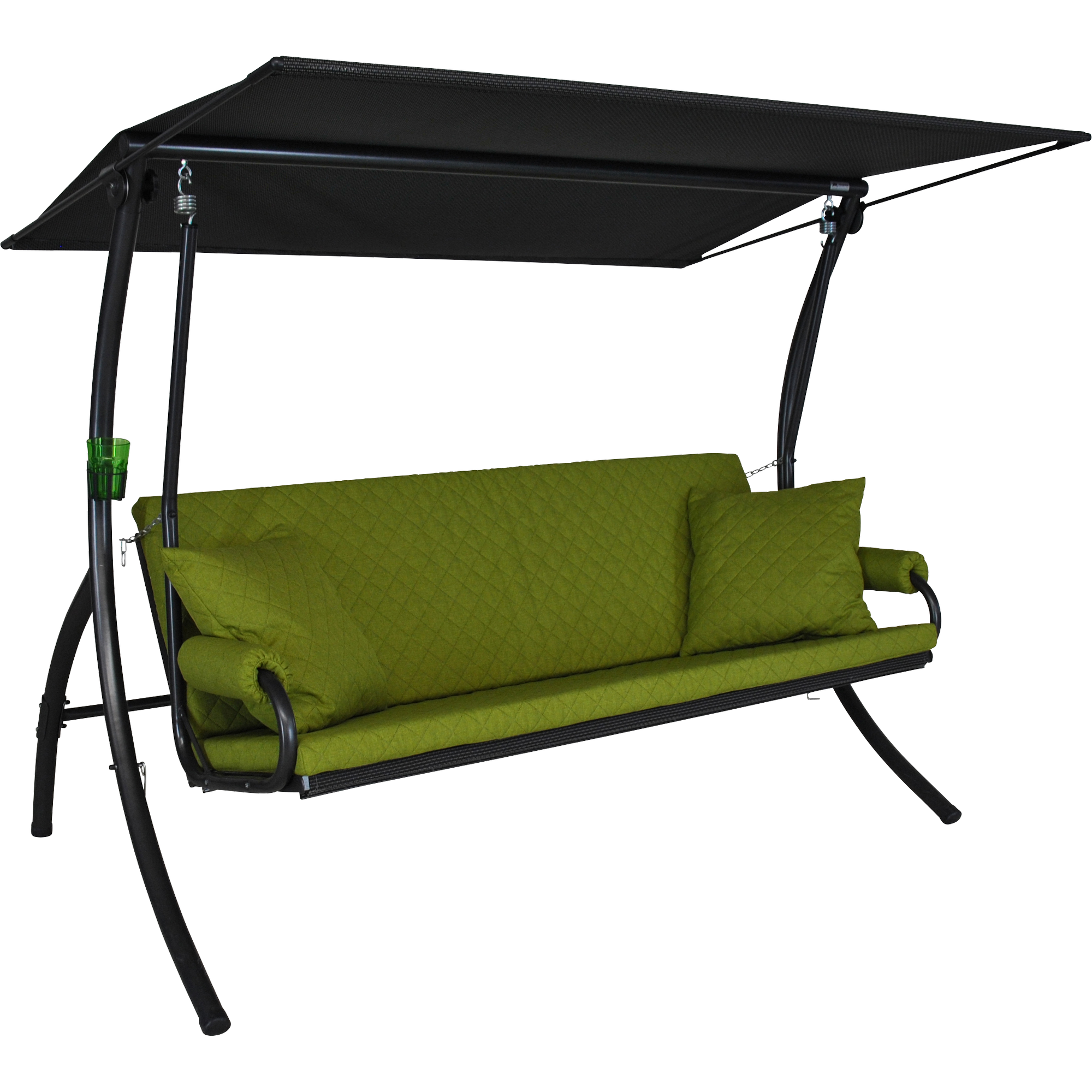 Hollywoodschaukel 'Elegance Joy' 3-Sitzer grün 210 x 160 x 145 cm