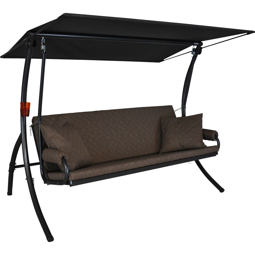 Hollywoodschaukel 'Elegance Joy' 3-Sitzer taupe 210 x 160 x 145 cm