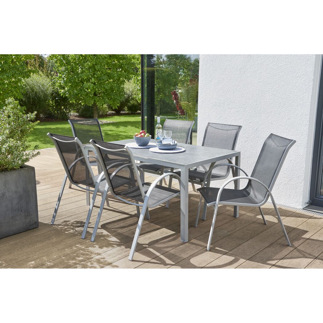 Gartenmöbel-Set: Tisch Meike mit Stühlen