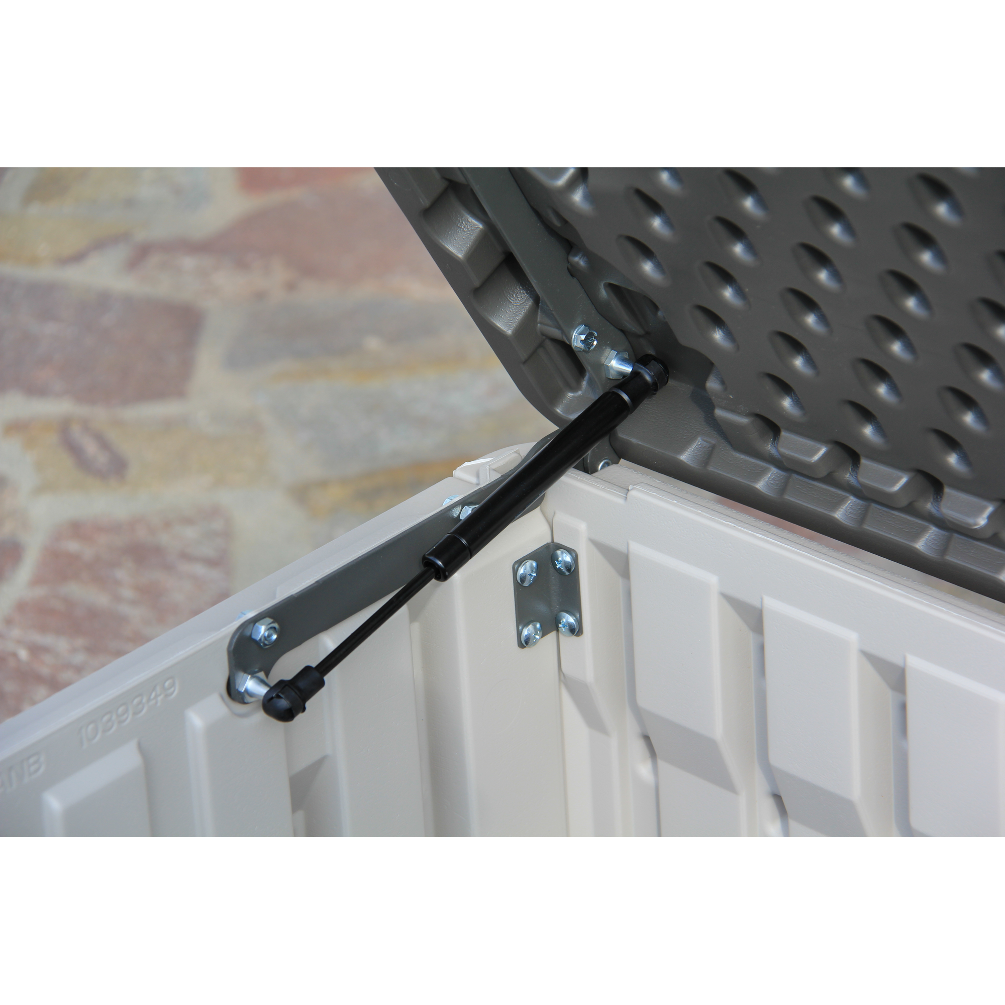 Kissenbox Polyethylen grau 152 x 67 x 61 cm