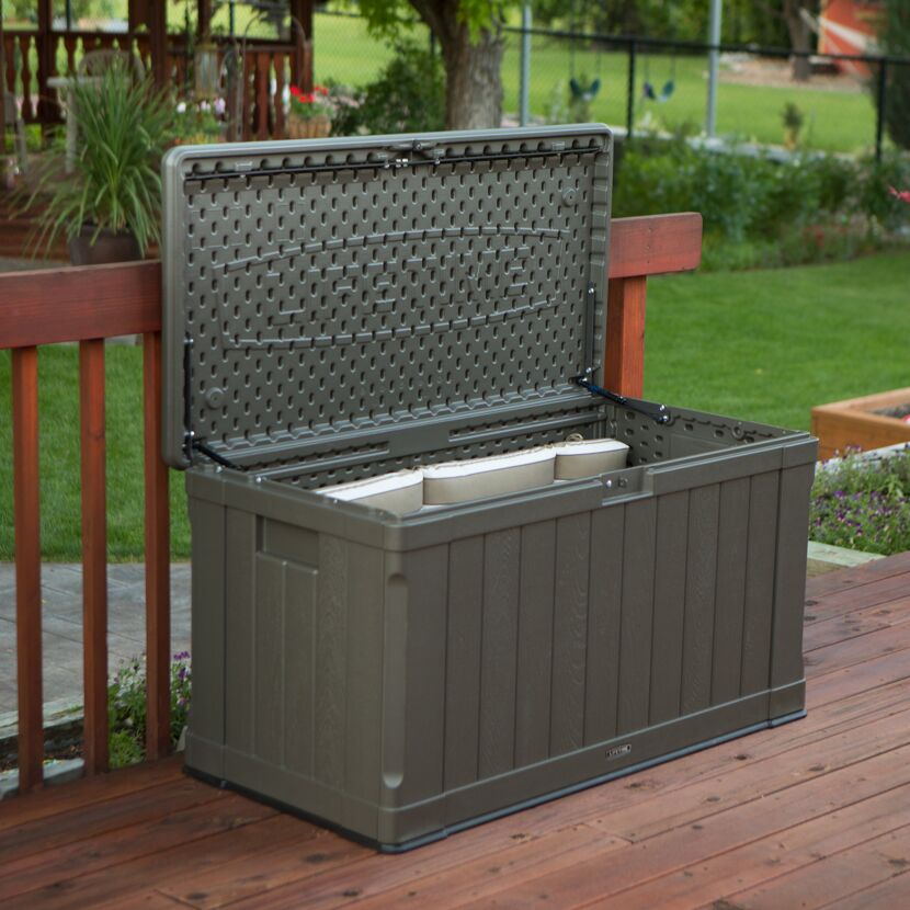 Kissenbox Hart-Polyethylen braun 128 x 67 x 64 cm