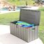Kissenbox Polyethylen dunkelgrau 151 x 69 x 72 cm
