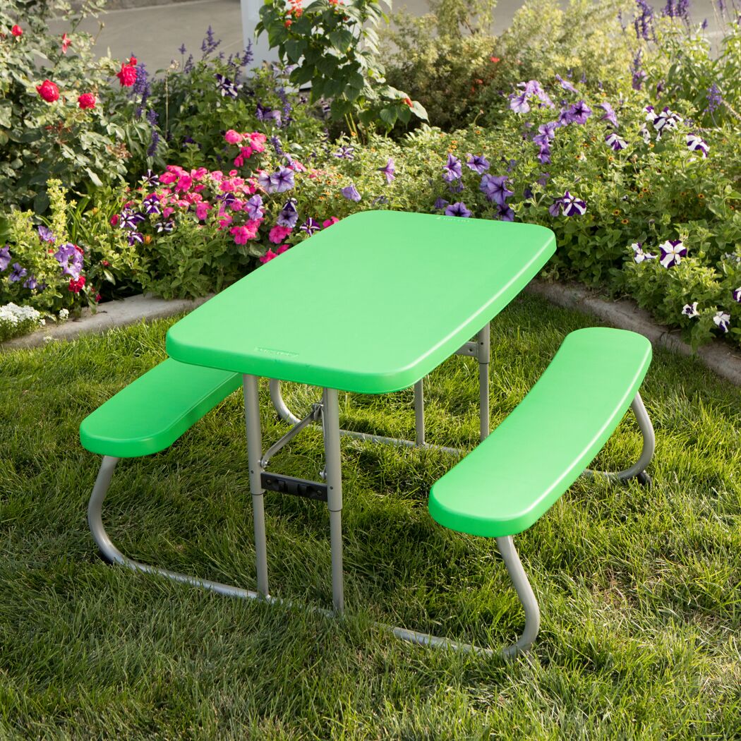 Picknickgarnitur für Kinder grün 83 x 90 x 54 cm