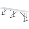 Gartenbank klappbar Stahl weiß 183 x 42 x 29 cm