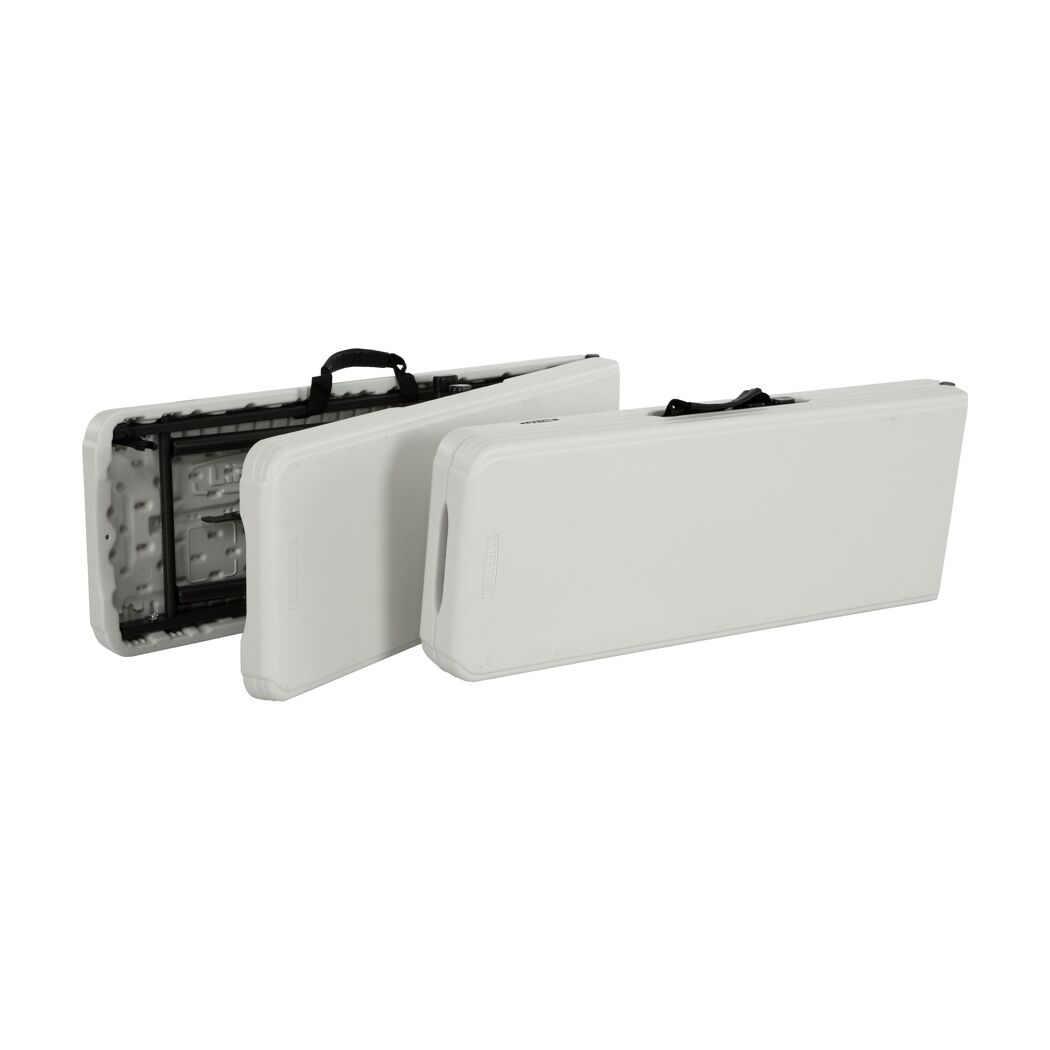 Gartenbank klappbar Stahl weiß 183 x 42 x 29 cm