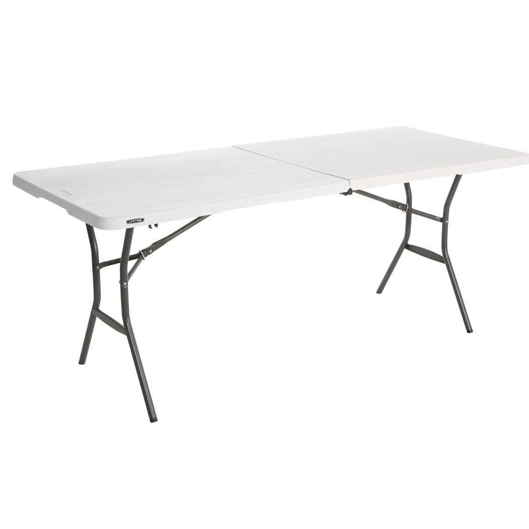 Campingtisch klappbar Stahl/Kunststoff 76 x 74 x 182 cm
