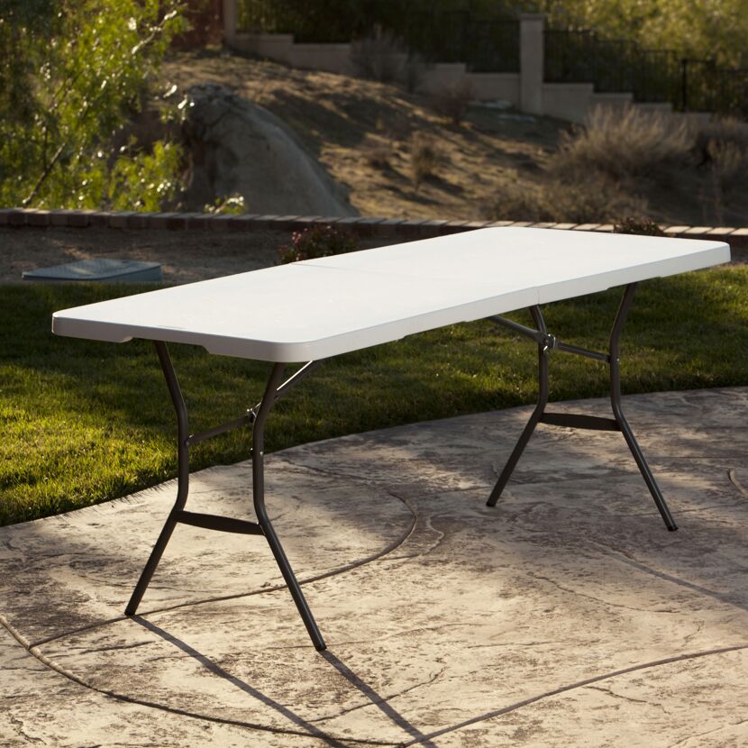 Campingtisch klappbar Stahl/Kunststoff 76 x 74 x 182 cm